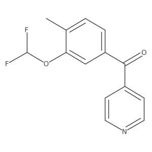 (3-(Difluoromethoxy)-4-methylphenyl)(pyridin-4-yl)methanone Structure