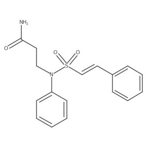NC(=O)CCN(c1ccccc1)S(=O)(=O)C=Cc1ccccc1结构式