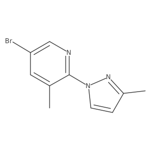 Pyridine, 5-bromo-3-methyl-2-(3-methyl-1H-pyrazol-1-yl)-结构式