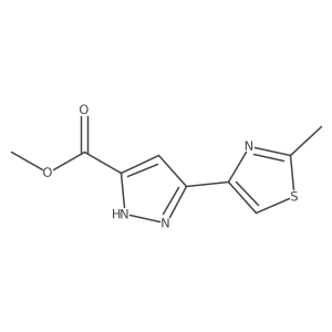 Methyl 3-(2-methylthiazol-4-yl)-1H-pyrazole-5-carboxylate结构式