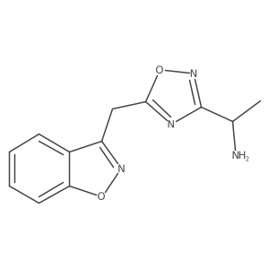 1-[5-(1,2-Benzoxazol-3-ylmethyl)-1,2,4-oxadiazol-3-yl]ethan-1-amine Structure