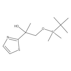 1-{[Tert-butyl(dimethyl)silyl]oxy}-2-(1,3-thiazol-2-yl)propan-2-ol结构式