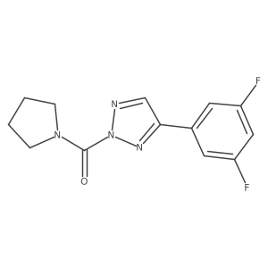 (4-(3,5-Difluorophenyl)-2H-1,2,3-triazol-2-yl)(pyrrolidin-1-yl)methanone结构式