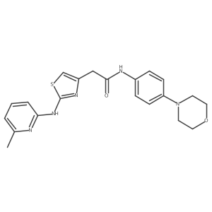 2-(2-((6-methylpyridin-2-yl)amino)thiazol-4-yl)-N-(4-morpholinophenyl)acetamide结构式