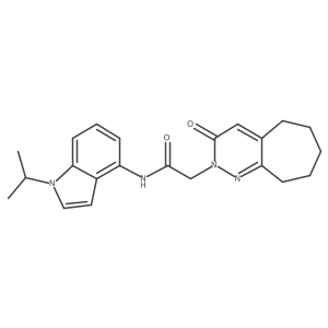 N-(1-isopropyl-1H-indol-4-yl)-2-(3-oxo-3,5,6,7,8,9-hexahydro-2H-cyclohepta[c]pyridazin-2-yl)acetamide Structure