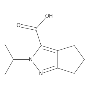 2-Isopropyl-2,4,5,6-tetrahydrocyclopenta[c]pyrazole-3-carboxylic acid结构式