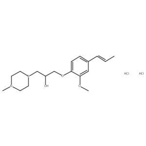 (E)-1-(2-methoxy-4-(prop-1-en-1-yl)phenoxy)-3-(4-methylpiperazin-1-yl)propan-2-ol dihydrochloride Structure