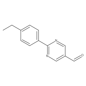 5-Pyrimidinecarboxaldehyde, 2-(4-ethylphenyl)- Structure