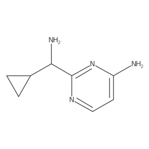 2-[Amino(cyclopropyl)methyl]pyrimidin-4-amine结构式