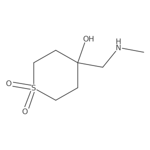 4-Hydroxy-4-[(methylamino)methyl]-1lambda6-thiane-1,1-dione Structure