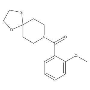 (2-Methoxyphenyl)(1-oxa-4-thia-8-azaspiro[4.5]decan-8-yl)methanone Structure