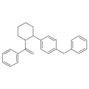 Methanone, phenyl[2-[6-(phenylthio)-3-pyridinyl]-1-piperidinyl]-结构式