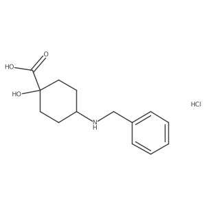 4-(Benzylamino)-1-hydroxycyclohexane-1-carboxylic acid hydrochloride Structure