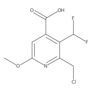 2-(Chloromethyl)-3-(difluoromethyl)-6-methoxypyridine-4-carboxylic acid Structure