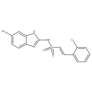 (E)-N-(6-Bromo-1H-benzimidazol-2-yl)-2-(2-chlorophenyl)ethenesulfonamide结构式