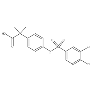 2-[4-(5,6-Dichloropyridine-3-sulfonamido)phenyl]-2-methylpropanoic acid结构式
