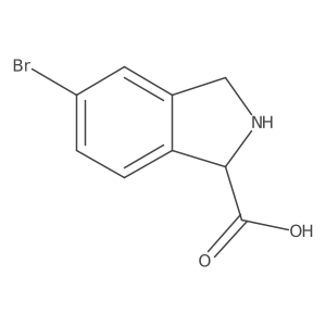 (R)-5-Bromoisoindoline-1-carboxylic acid结构式