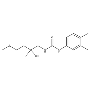1-(3,4-Dimethylphenyl)-3-(2-hydroxy-2-methyl-4-(methylthio)butyl)urea结构式