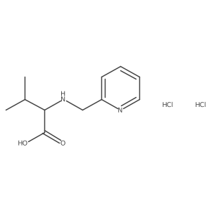 3-Methyl-2-[(pyridin-2-ylmethyl)amino]butanoic acid dihydrochloride结构式