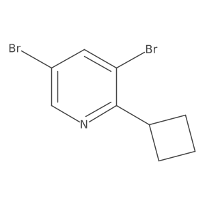 Pyridine, 3,5-dibromo-2-cyclobutyl-结构式