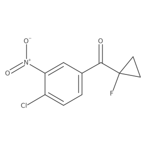 (4-Chloro-3-nitrophenyl)(1-fluorocyclopropyl)methanone结构式