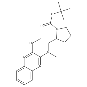 tert-Butyl 2-((methyl(3-(methylamino)quinoxalin-2-yl)amino)methyl)pyrrolidine-1-carboxylate结构式
