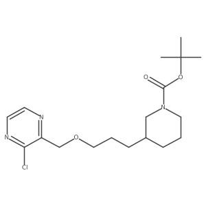 tert-Butyl 3-(3-((3-chloropyrazin-2-yl)methoxy)propyl)piperidine-1-carboxylate结构式