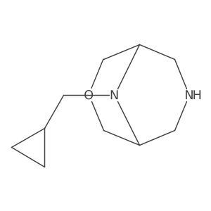 9-(Cyclopropylmethyl)-3-oxa-7,9-diazabicyclo[3.3.1]nonane结构式