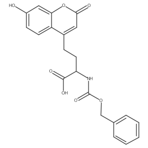 (S)-2-(((Benzyloxy)carbonyl)amino)-4-(7-hydroxy-2-oxo-2H-chromen-4-YL)butanoic acid Structure