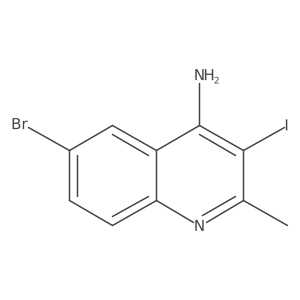 4-Amino-6-bromo-3-iodo-2-methylquinoline结构式