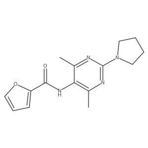 N-(4,6-dimethyl-2-(pyrrolidin-1-yl)pyrimidin-5-yl)furan-2-carboxamide Structure