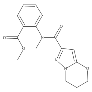 methyl 2-(N-methyl-6,7-dihydro-5H-pyrazolo[5,1-b][1,3]oxazine-2-carboxamido)benzoate Structure