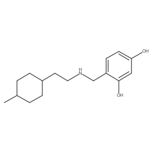 4-({[2-(4-Methylcyclohexyl)ethyl]amino}methyl)benzene-1,3-diol Structure