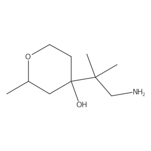 4-(1-Amino-2-methylpropan-2-yl)-2-methyloxan-4-ol Structure