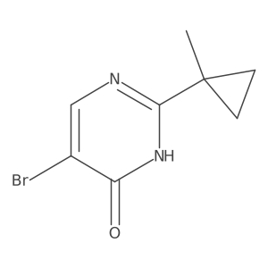 5-bromo-2-(1-methylcyclopropyl)pyrimidin-4(3H)-one结构式