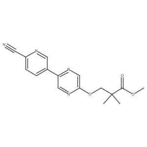 Methyl 3-[[5-(6-cyano-3-pyridinyl)-2-pyrazinyl]oxy]-2,2-dimethylpropanoate Structure