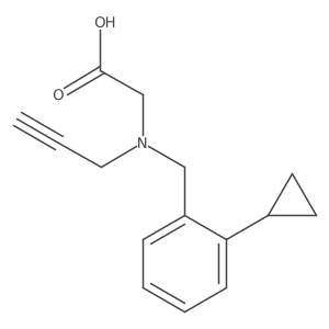 2-[(2-Cyclopropylphenyl)methyl-prop-2-ynylamino]acetic acid Structure