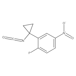 1-Fluoro-2-(1-isocyanatocyclopropyl)-4-nitrobenzene结构式