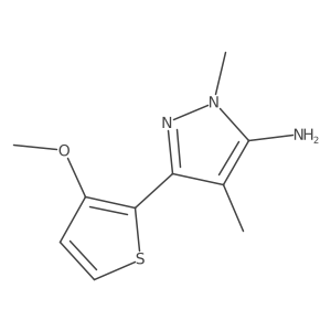 3-(3-methoxythiophen-2-yl)-1,4-dimethyl-1H-pyrazol-5-amine Structure