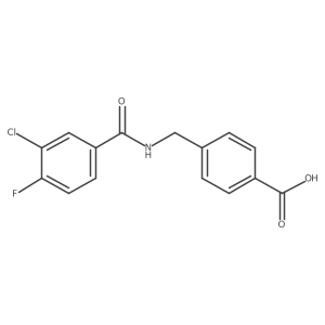 4-((3-Chloro-4-fluorobenzamido)methyl)benzoic acid Structure