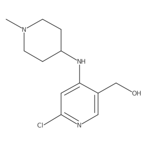 [6-Chloro-4-[(1-methylpiperidin-4-yl)amino]pyridin-3-yl]methanol结构式