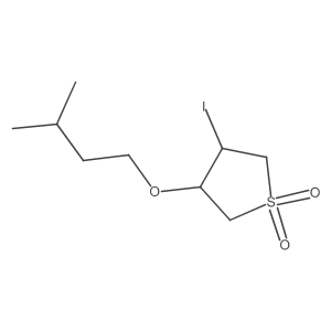 3-Iodo-4-(3-methylbutoxy)-1lambda6-thiolane-1,1-dione结构式
