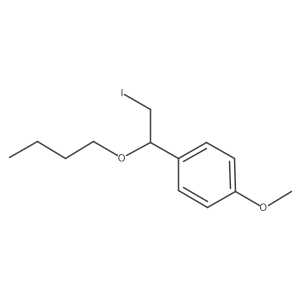 1-(1-Butoxy-2-iodoethyl)-4-methoxybenzene结构式