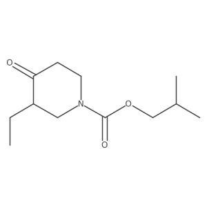 2-Methylpropyl 3-ethyl-4-oxopiperidine-1-carboxylate结构式