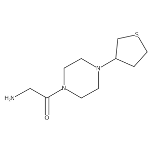 2-Amino-1-(4-(tetrahydrothiophen-3-yl)piperazin-1-yl)ethan-1-one结构式
