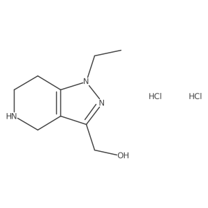 (1-Ethyl-4,5,6,7-tetrahydro-1H-pyrazolo[4,3-c]pyridin-3-yl)methanol dihydrochloride结构式
