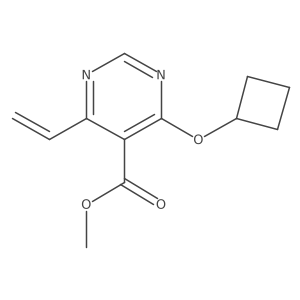 Methyl 4-cyclobutyloxy-6-ethenylpyrimidine-5-carboxylate结构式