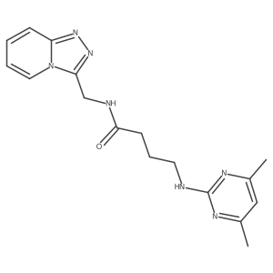 4-[(4,6-dimethyl-2-pyrimidinyl)amino]-N-([1,2,4]triazolo[4,3-a]pyridin-3-ylmethyl)butanamide结构式