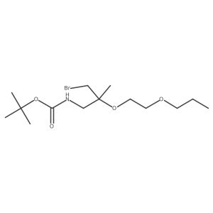 tert-butyl N-[3-bromo-2-methyl-2-(2-propoxyethoxy)propyl]carbamate Structure