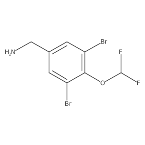 3,5-Dibromo-4-(difluoromethoxy)benzylamine结构式